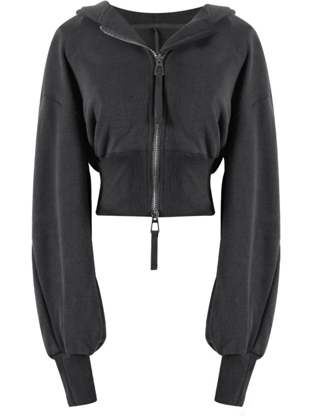 Cropped Zip-Up Hoodie for Women | Long Sleeve Casual Sweatshirt | Workout Jacket